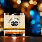 Notre Dame Fighting Irish Set of 2 College Vault Tan Retro 14oz Rocks Glasses