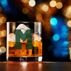 Set of 2 Miami Hurricanes College Vault Sketch 14oz Rocks Glasses