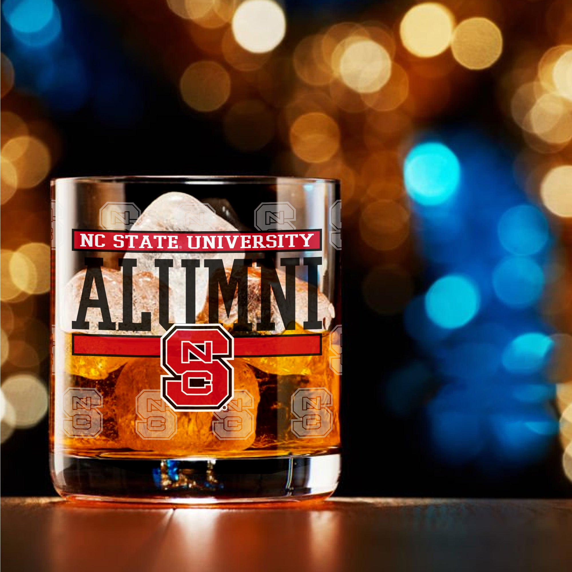 Set of 2 NC State Wolfpack 14oz Alumni Rocks Glasses
