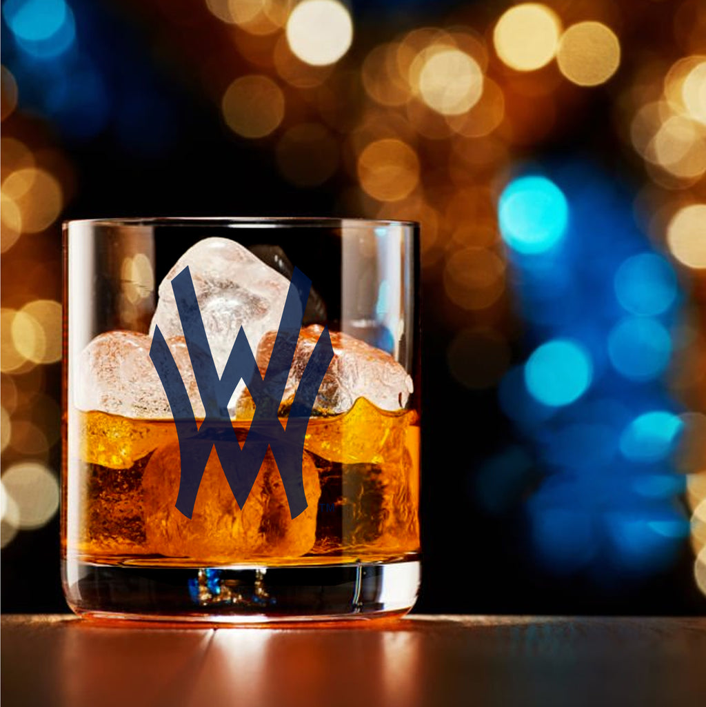 Set of 2 West Virginia Mountaineers College Vault Sketch 14oz Rocks Glasses