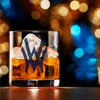 Set of 2 West Virginia Mountaineers College Vault Sketch 14oz Rocks Glasses