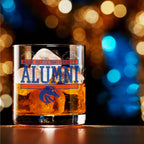 Set of 2 Boise State Broncos 14oz Alumni Rocks Glasses