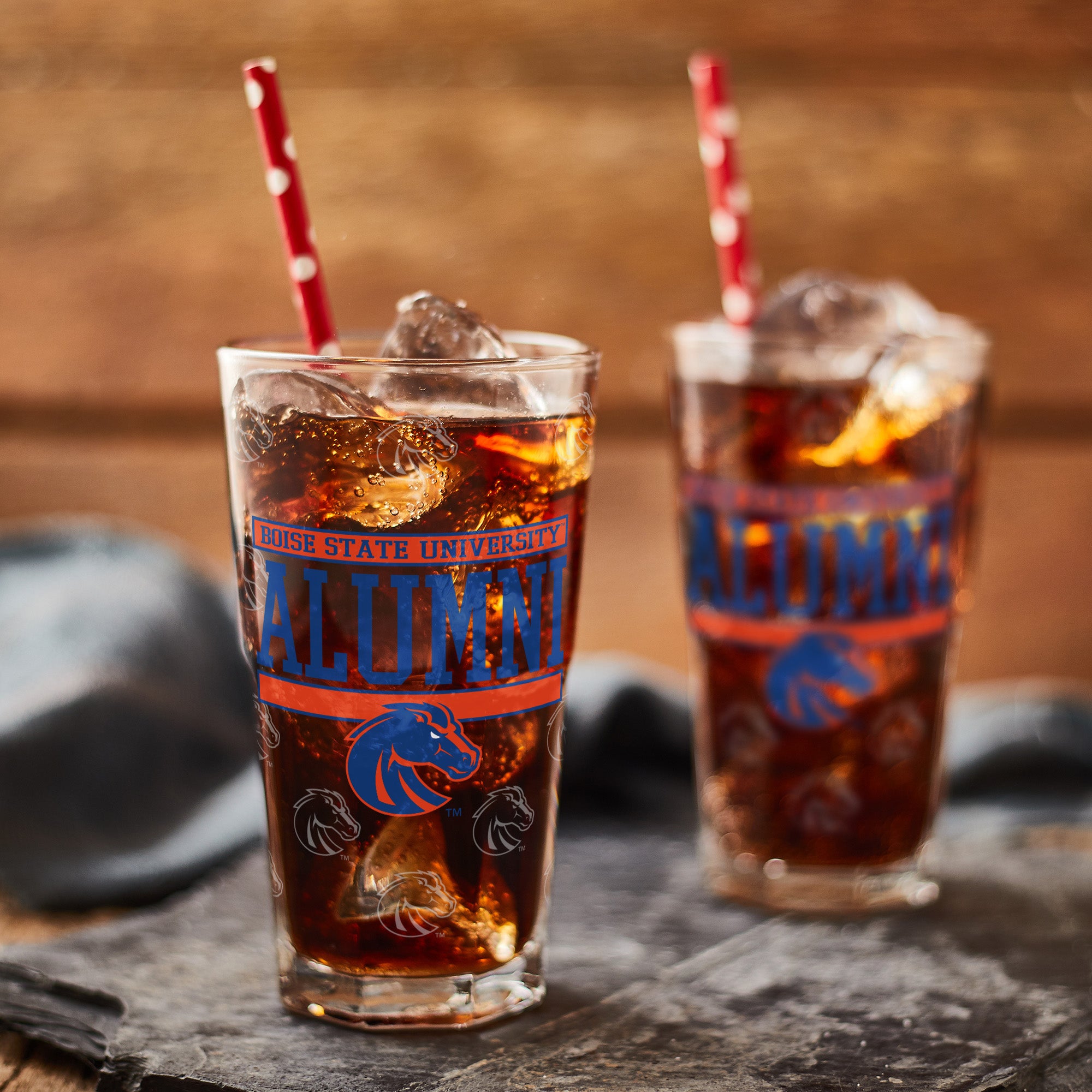 Set of 2 Boise State Broncos 16oz Alumni Pints