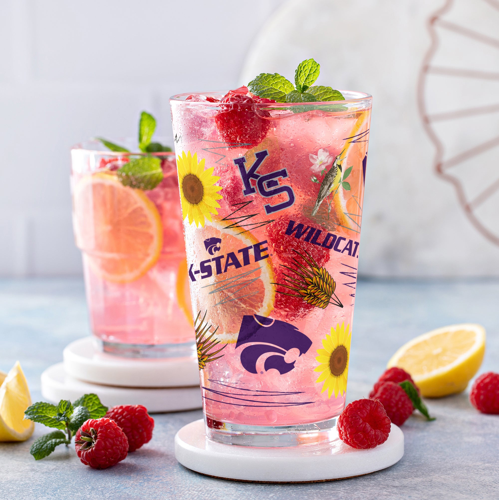 Set of 2 K-State Wildcats Local 16oz Pints