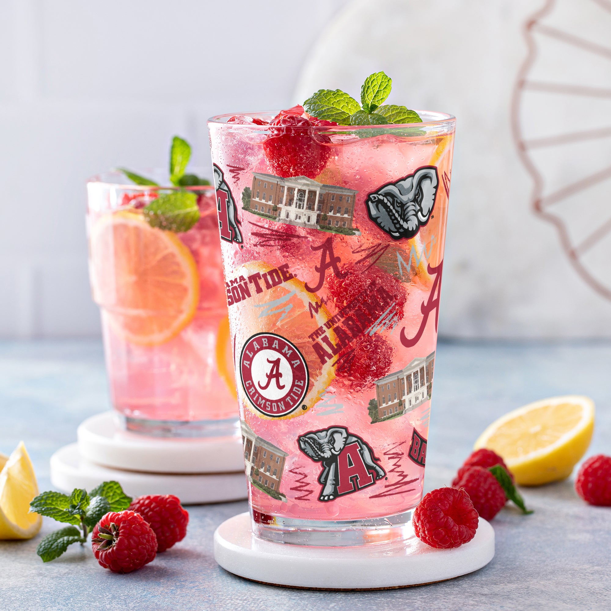 Set of 2 Alabama Crimson Tide Local 16oz Pints