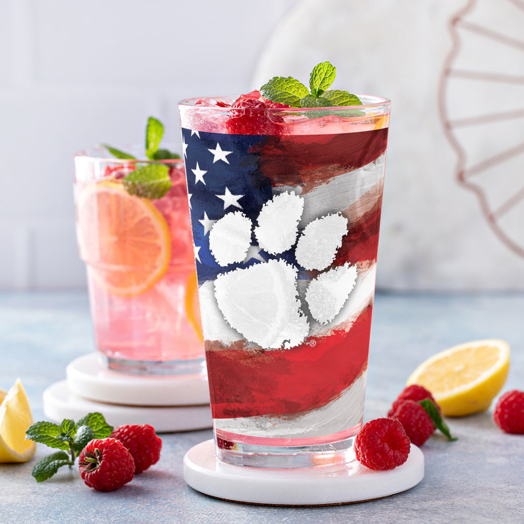 Set of 2 Clemson Tigers 16oz Americana Pints