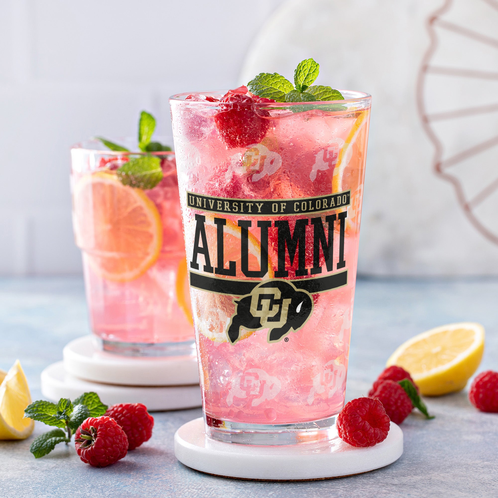 Set of 2 Colorado Buffalos 16oz Alumni Pints