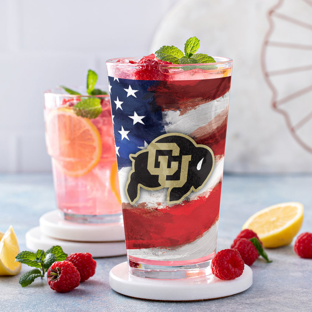 Set of 2 Colorado Buffaloes 16oz Americana Pints