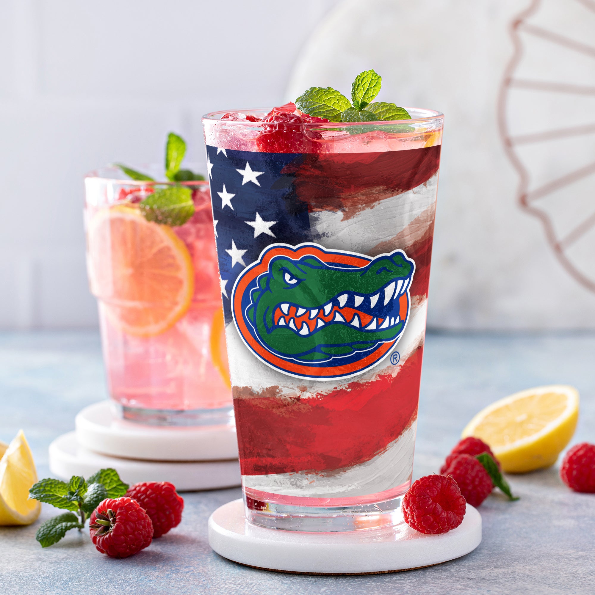 Set of 2 Florida Gators 16oz Americana Pints