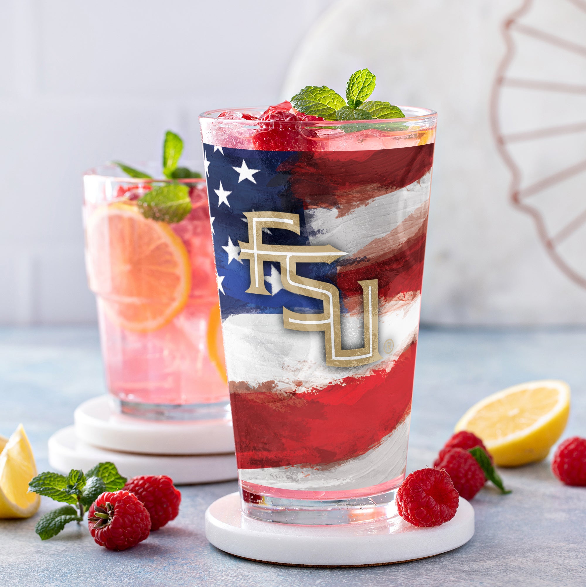Set of 2 Florida State Seminoles 16oz Americana Pints