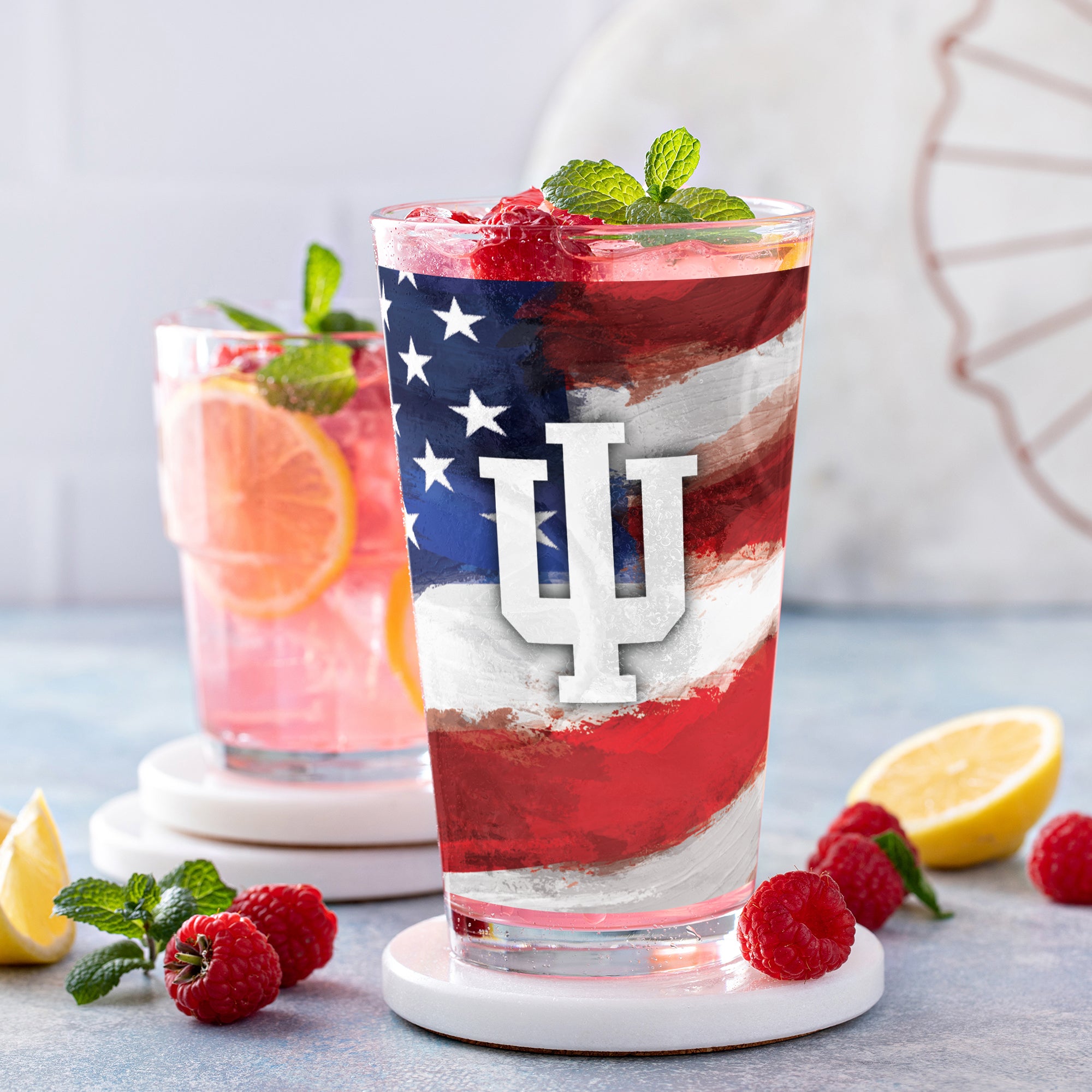 Set of 2 Indiana Hoosiers 16oz Americana Pints