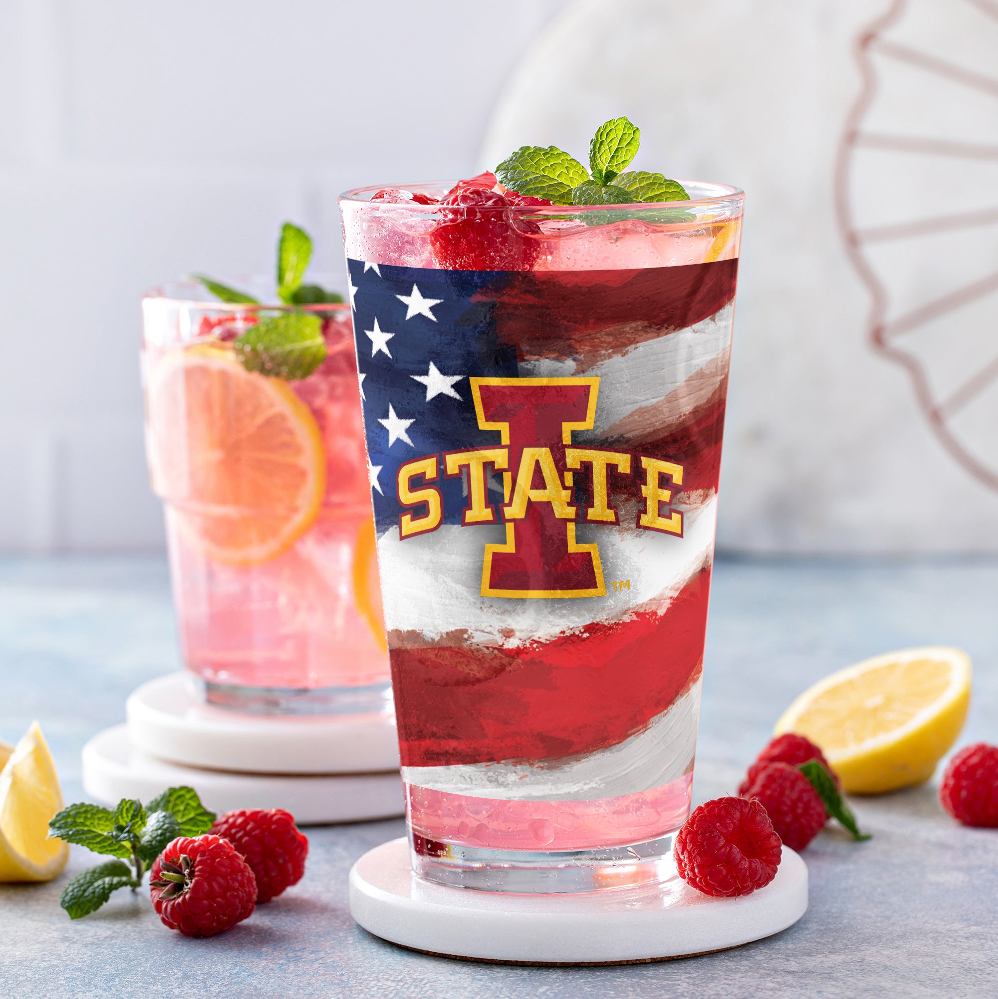 Set of 2 Iowa State Cyclones 16oz Americana Pints