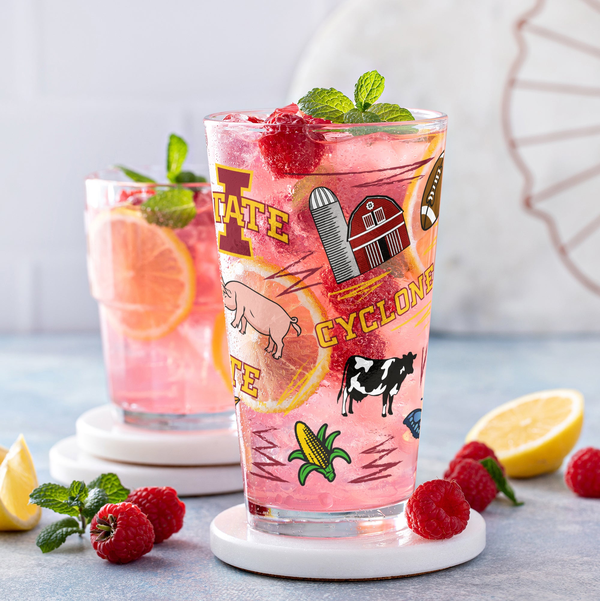 Set of 2 Iowa State Cyclones Local 16oz Pints