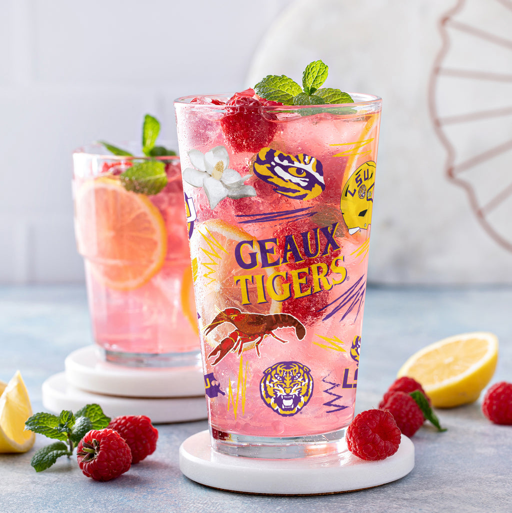 Set of 2 LSU Tigers Local 16oz Pints