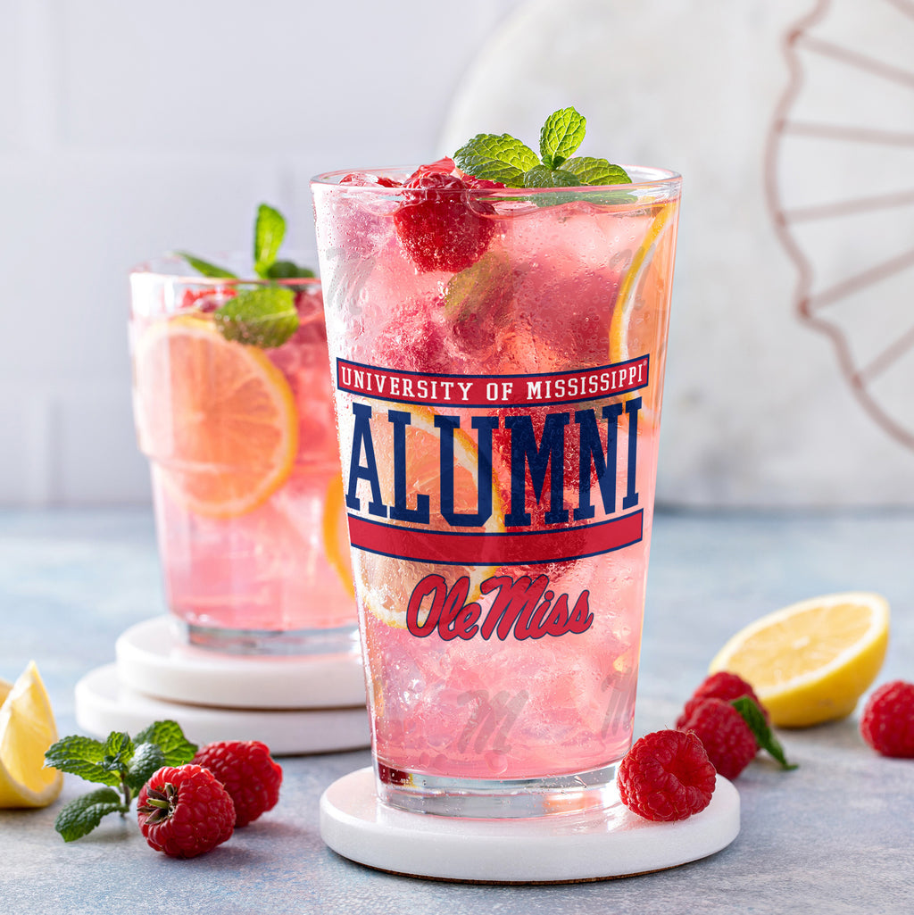 Set of 2 Ole Miss Rebels 16oz Alumni Pints