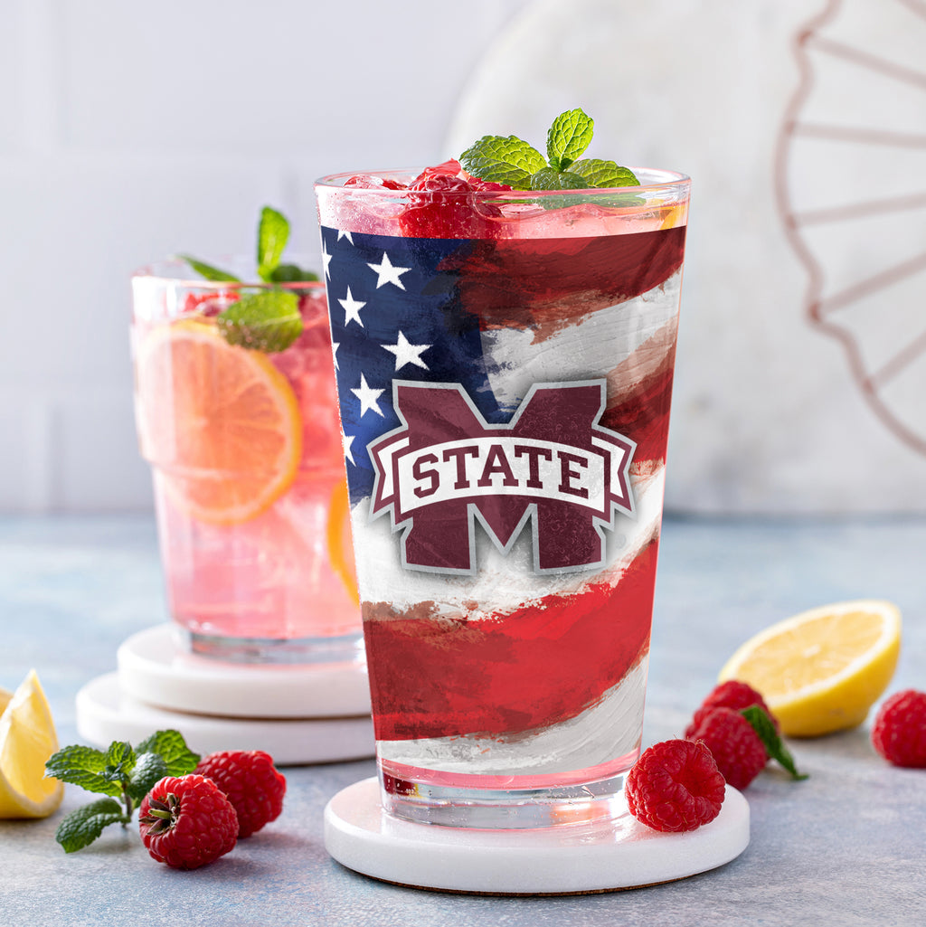 Set of 2 Mississippi State Bulldogs 16oz Americana Pints