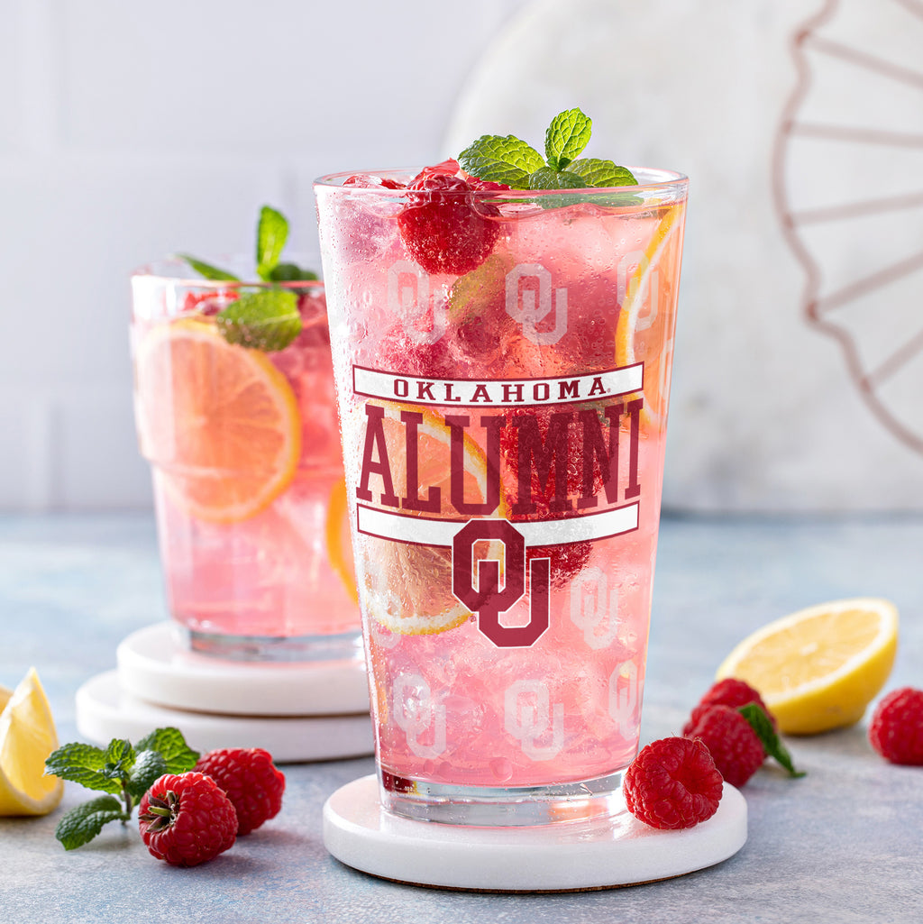 Set of 2 Oklahoma Sooners 16oz Alumni Pints