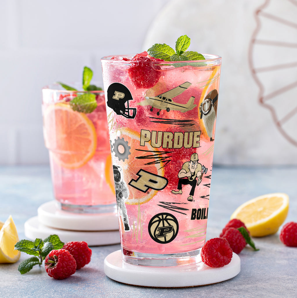 Set of 2 Purdue Boilermakers Local 16oz Pints
