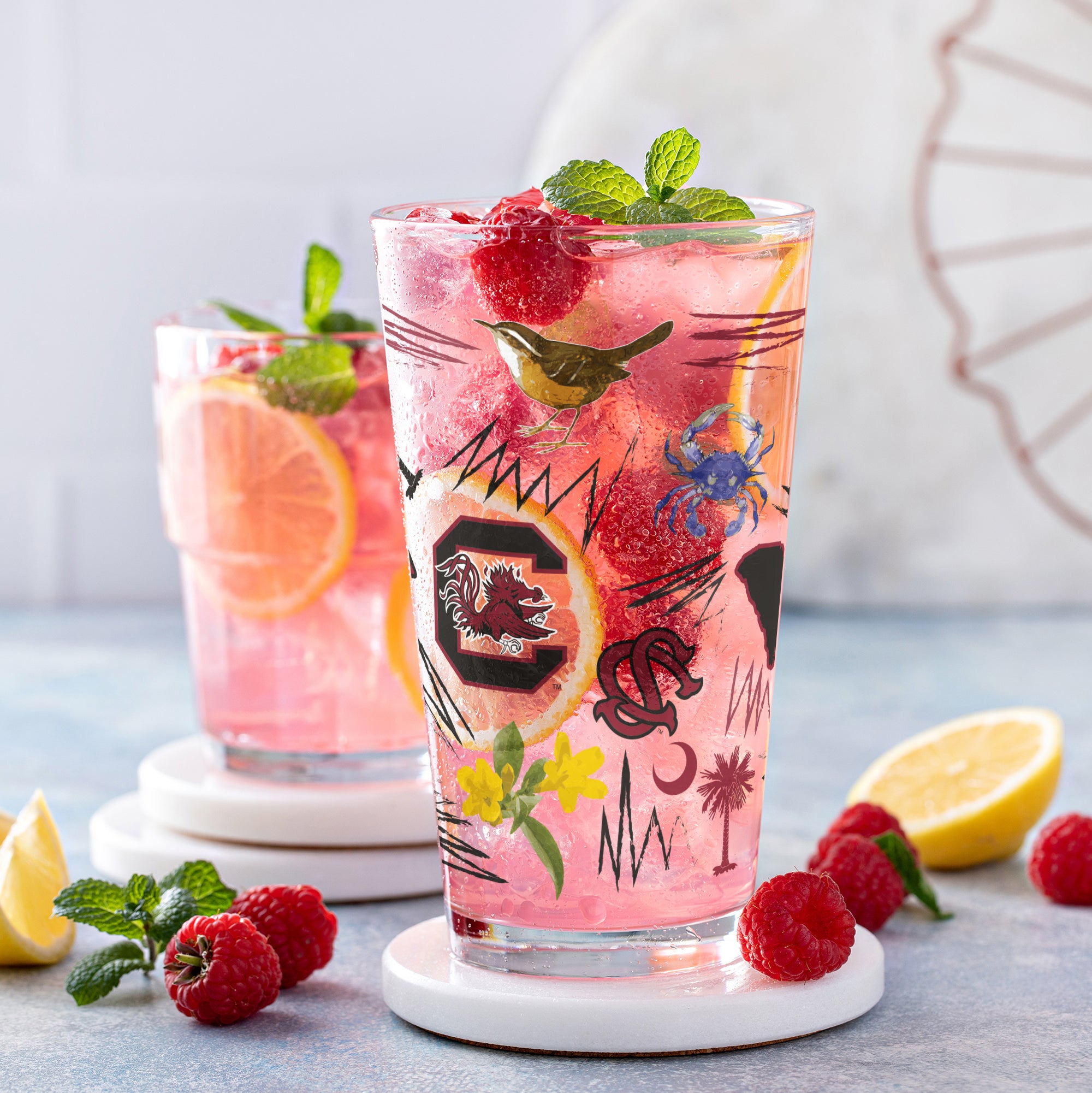 Set of 2 South Carolina Gamecocks Local 16oz Pints