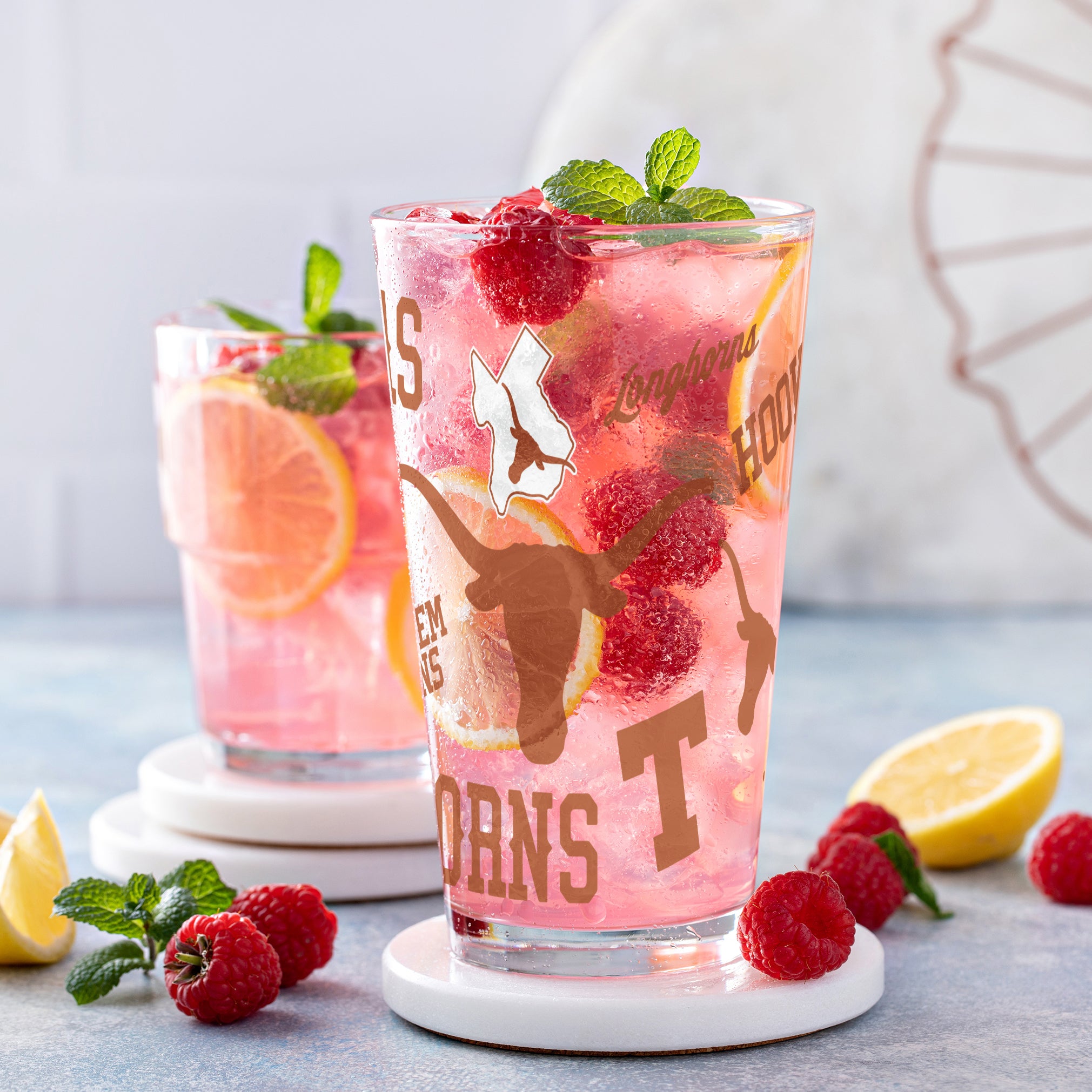 Set of 4 Texas Longhorns Texas Longhorns 16oz Medley Pint Glasses