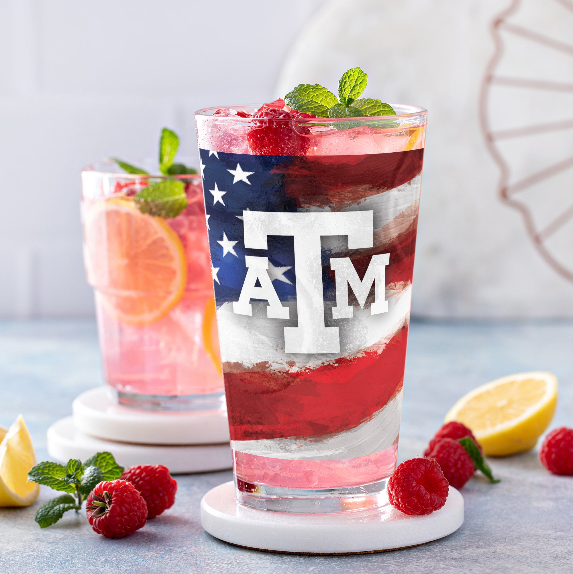 Set of 2 Texas A&M Aggies 16oz Americana Pints