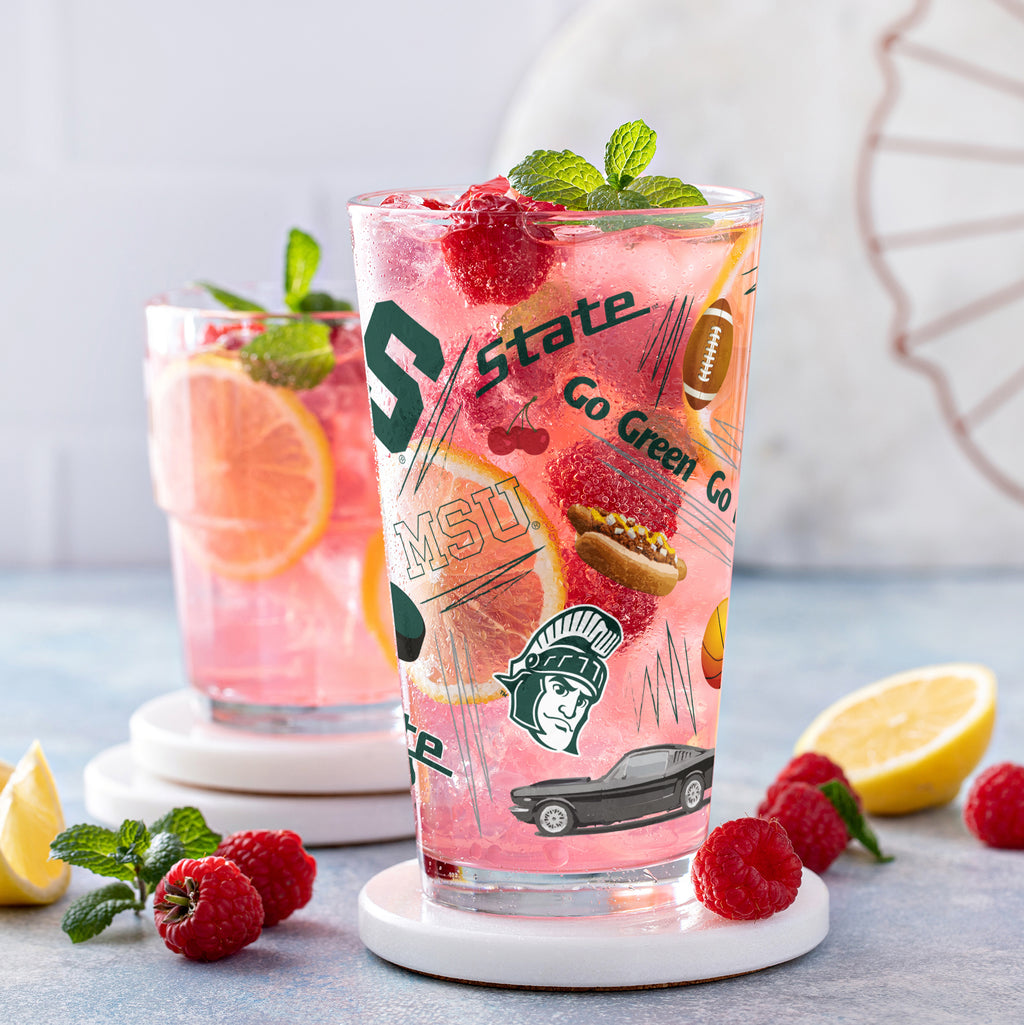 Set of 2 Michigan State Spartans Local 16oz Pints