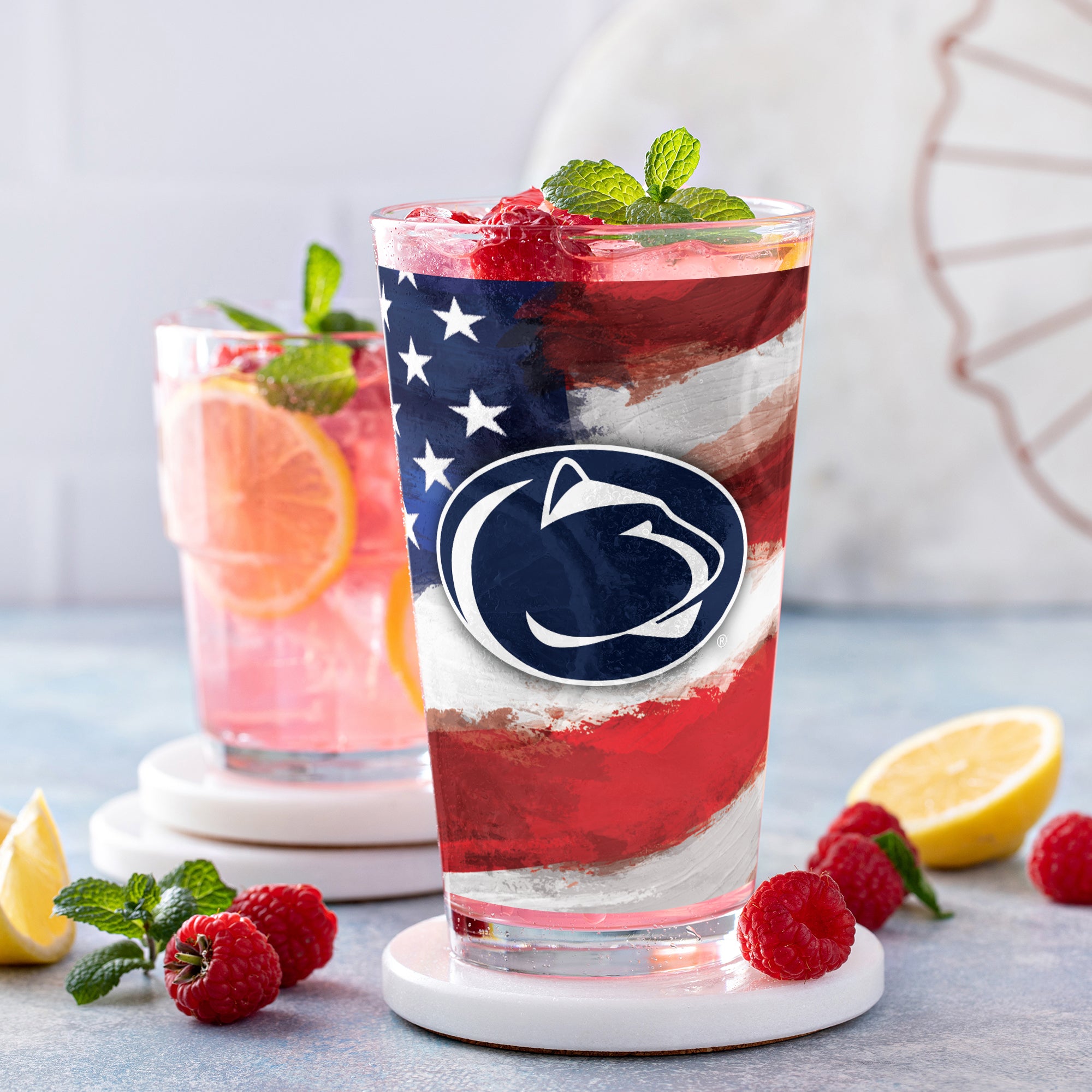 Set of 2 Penn State Nittany Lions 16oz Americana Pints