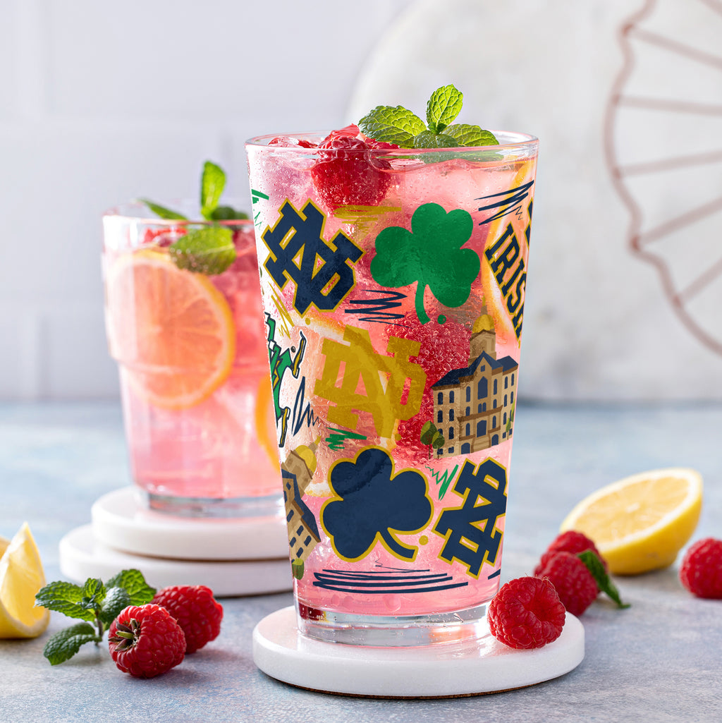 Set of 2 Notre Dame Fighting Irish Local 16oz Pints