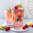 Set of 2 Miami Hurricanes Local 16oz Pints