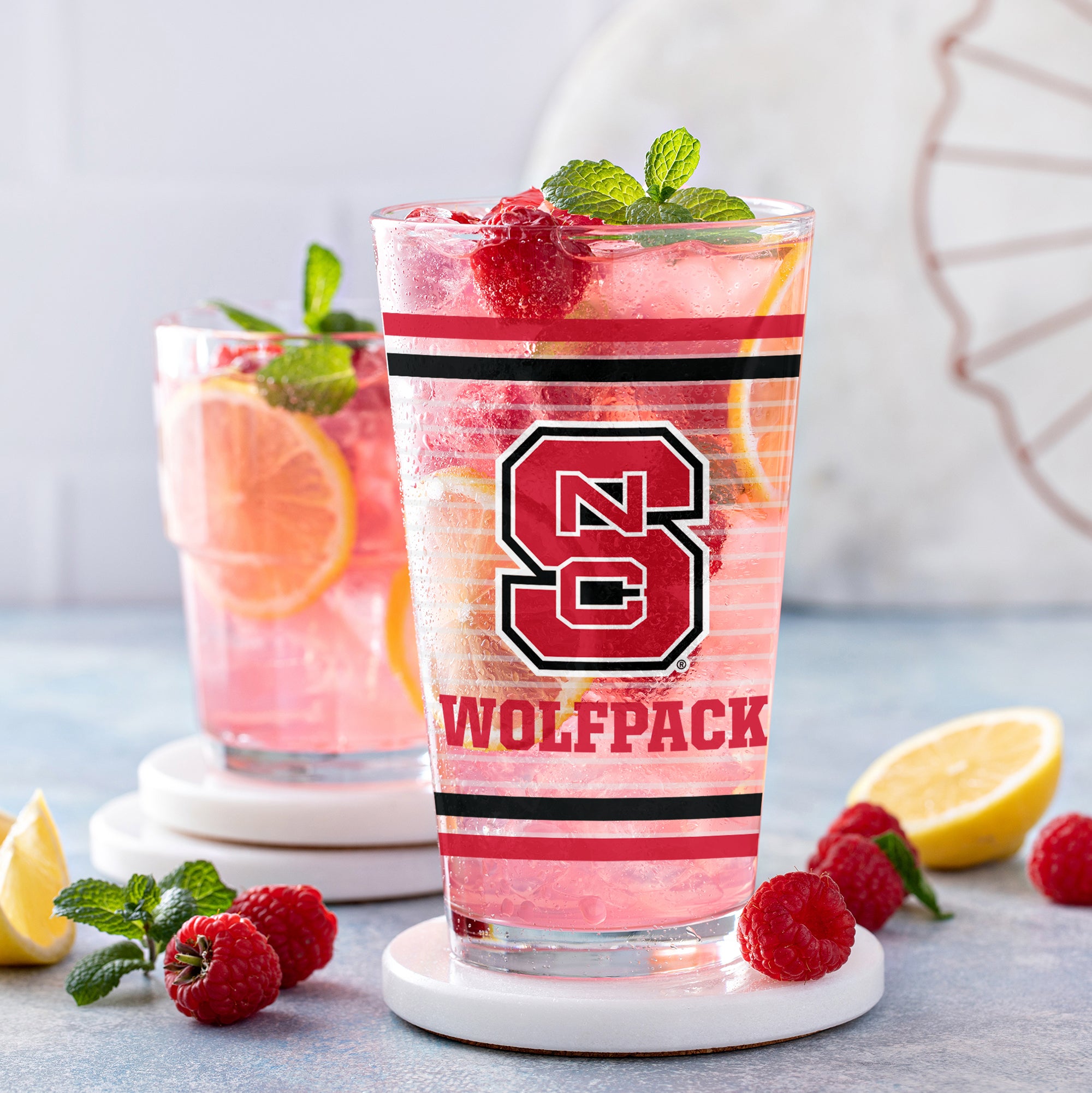 Set of 2 NC State Wolfpack 16oz Ring Pints