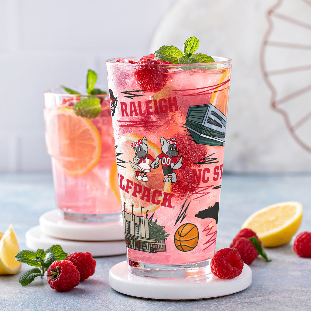 Set of 2 NC State Wolfpack Local 16oz Pints