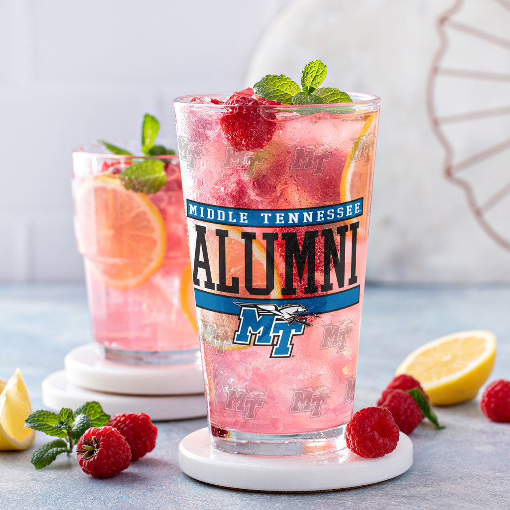 Set of 2 Middle Tennessee Blue Raiders 16oz Alumni Pints