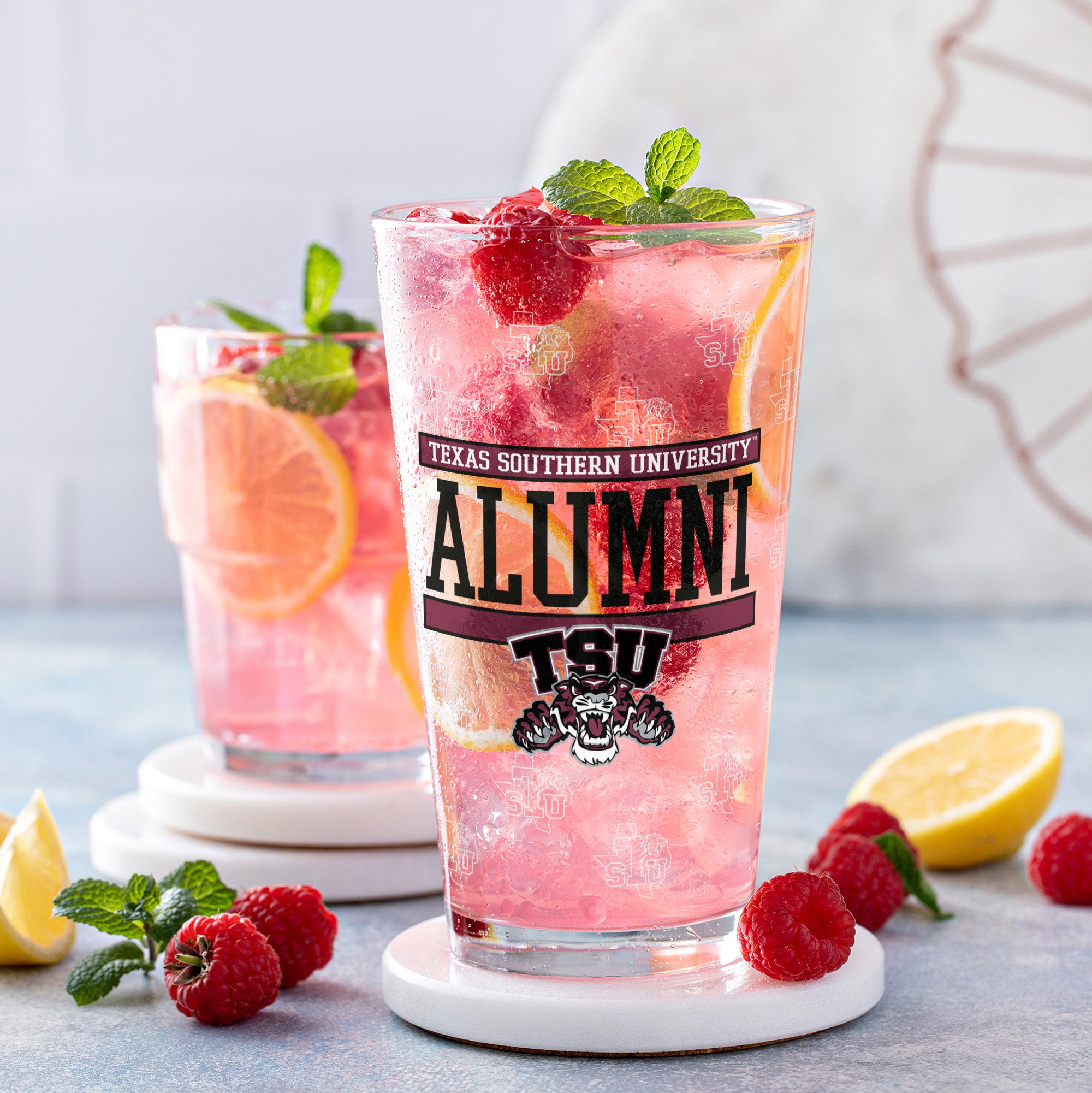 Set of 2 Texas Southern Tigers 16oz XD Alumni Pints