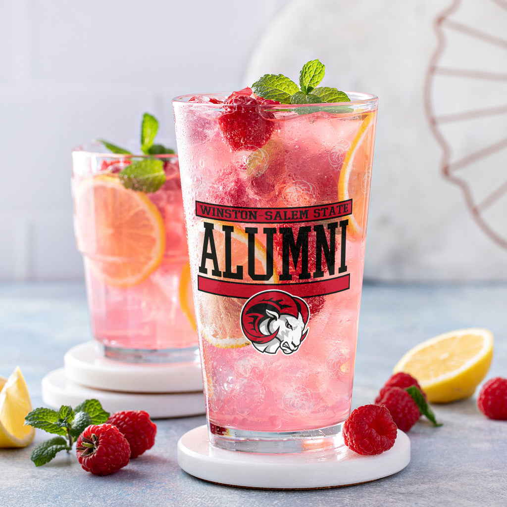 Set of 2 Winston Salem Rams 16oz XD Alumni Pints