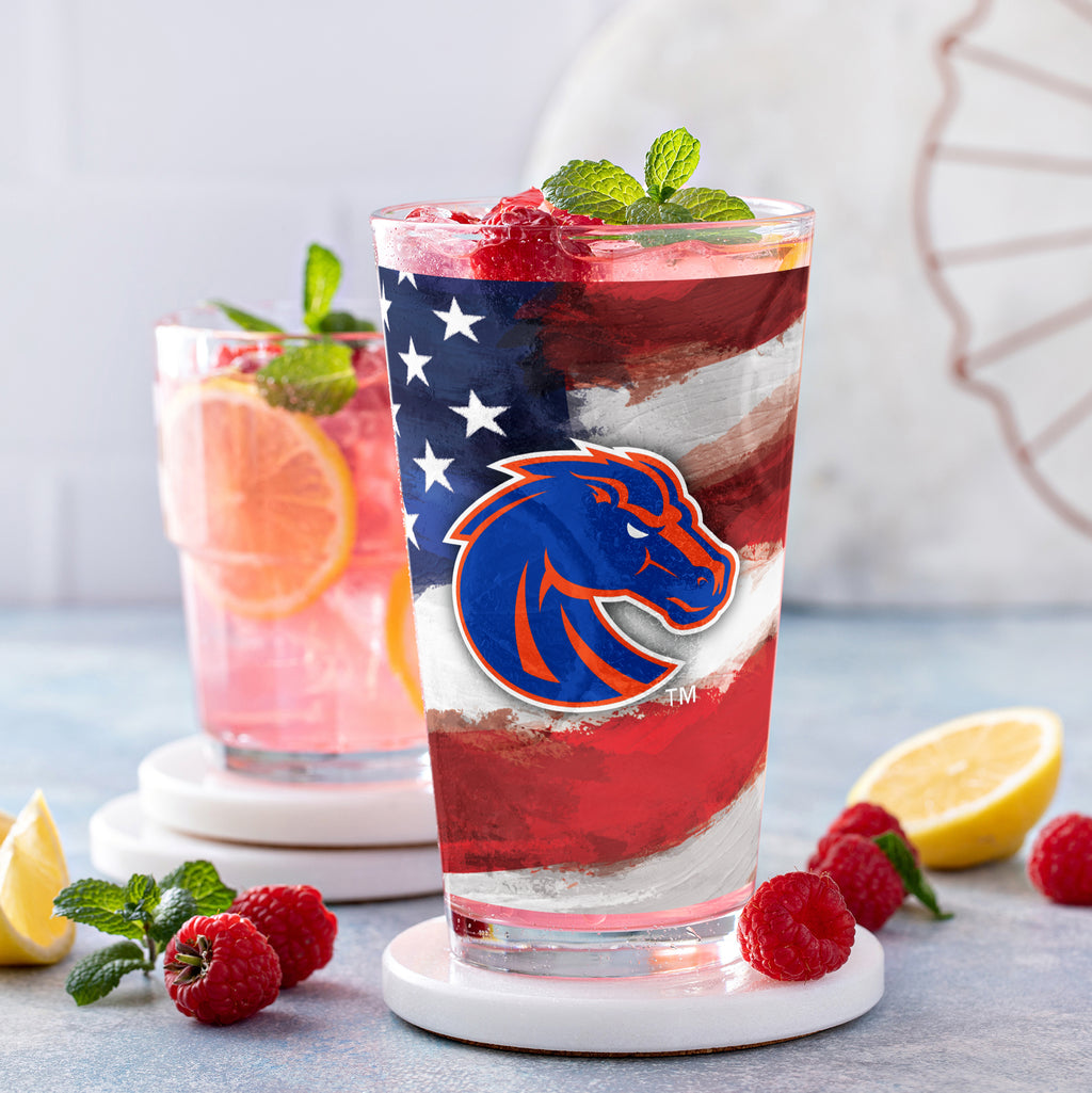 Set of 2 Boise State Broncos 16oz Americana Pints