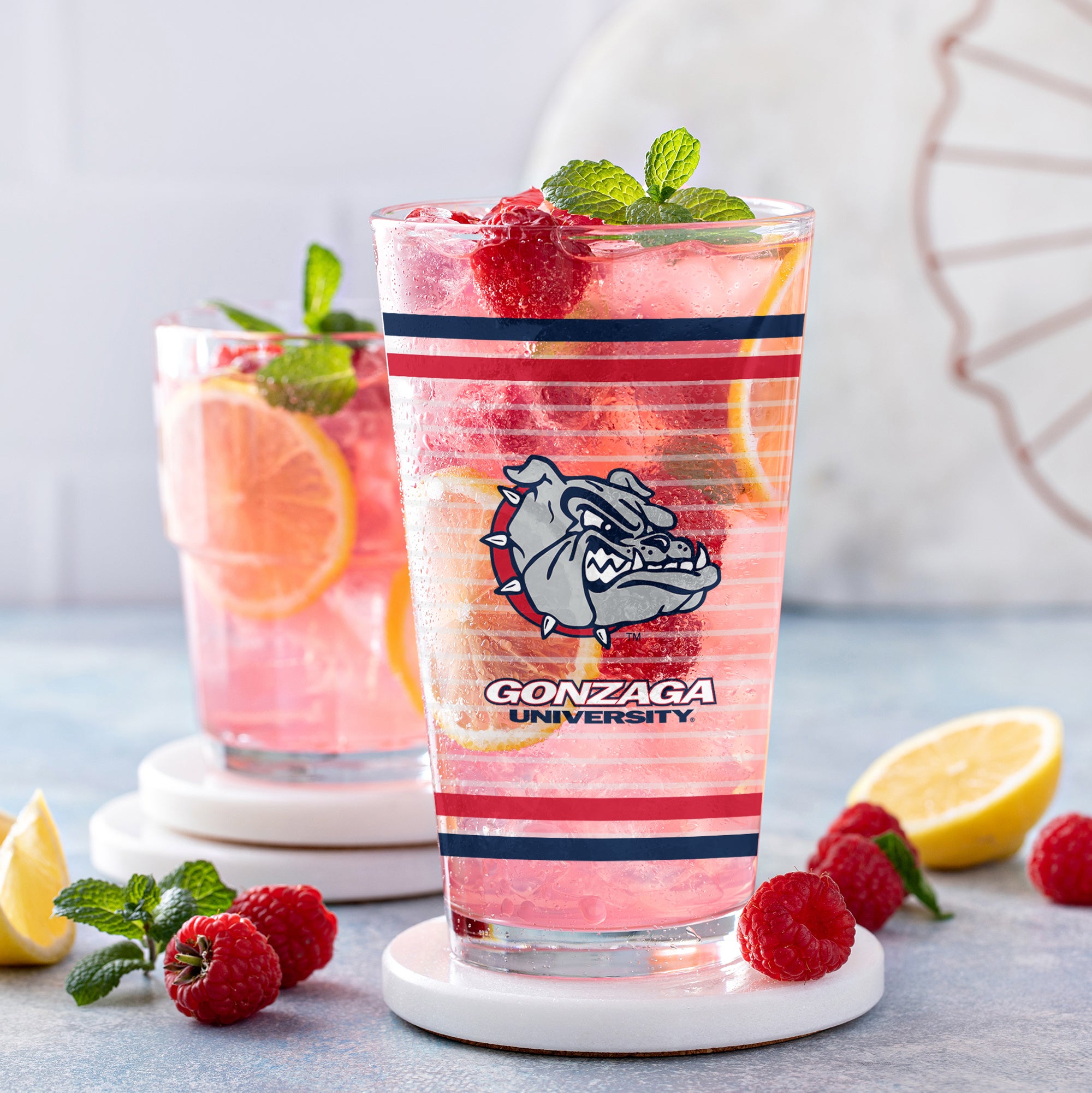 Set of 2 Gonzaga Bulldogs 16oz Ring Pints