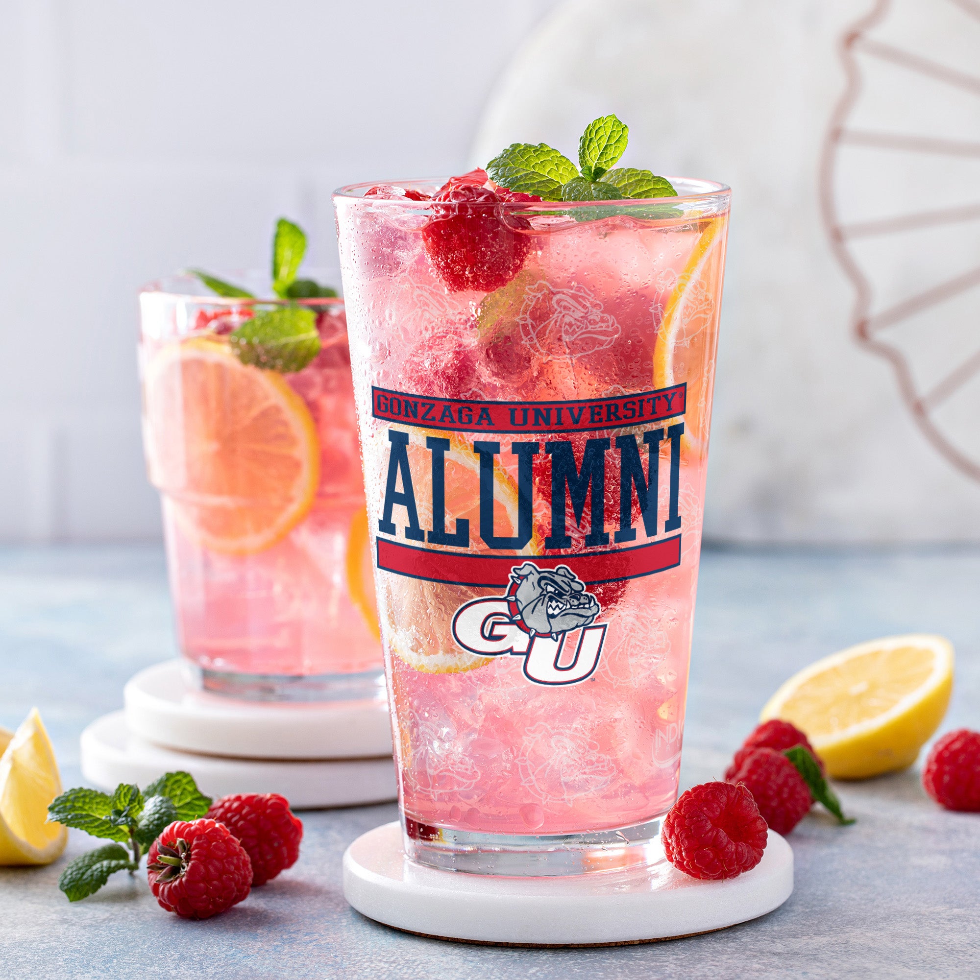 Set of 2 Gonzaga Bulldogs 16oz Alumni Pints