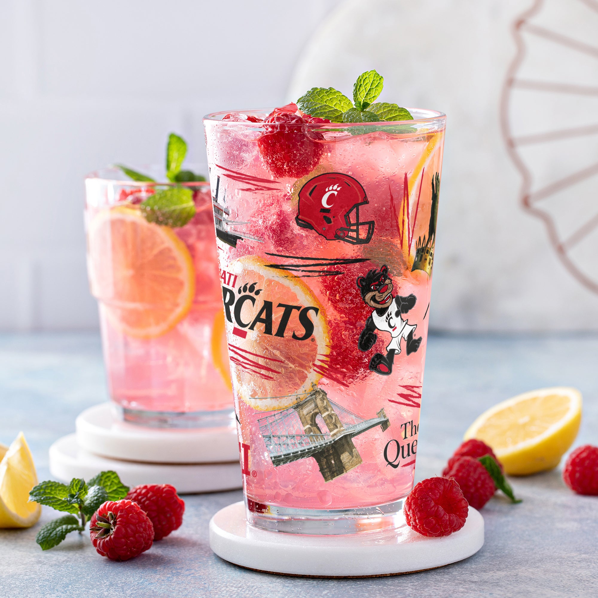 Set of 2 Cincinnati Bearcats Local 16oz Pints