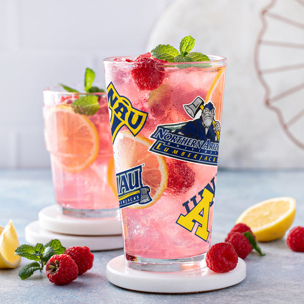 Set of 2 Northern Arizona Lumberjacks 16oz Medley Pints