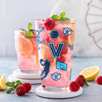 Set of 2 Villanova Wildcats Basketball Sketch 16oz Pints