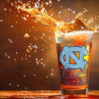 Set of 2 North Carolina Tar Heels Campus Line Art 16oz Pints