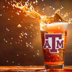 Set of 2 Texas A&M Aggies Campus Line Art 16oz Pints