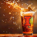 Set of 2 Illinois Fighting Illini Campus Line Art 16oz Pints