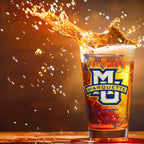 Set of 2 Marquette Golden Eagles Campus Line Art 16oz Pints