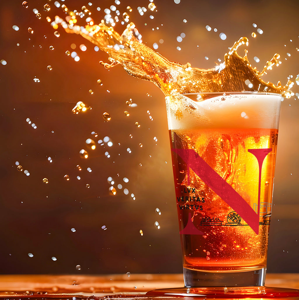 Set of 2 Northeastern Huskies Campus Line Art 16oz Pints