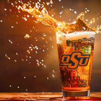 Set of 2 Oklahoma State Cowboys Campus Line Art 16oz Pints