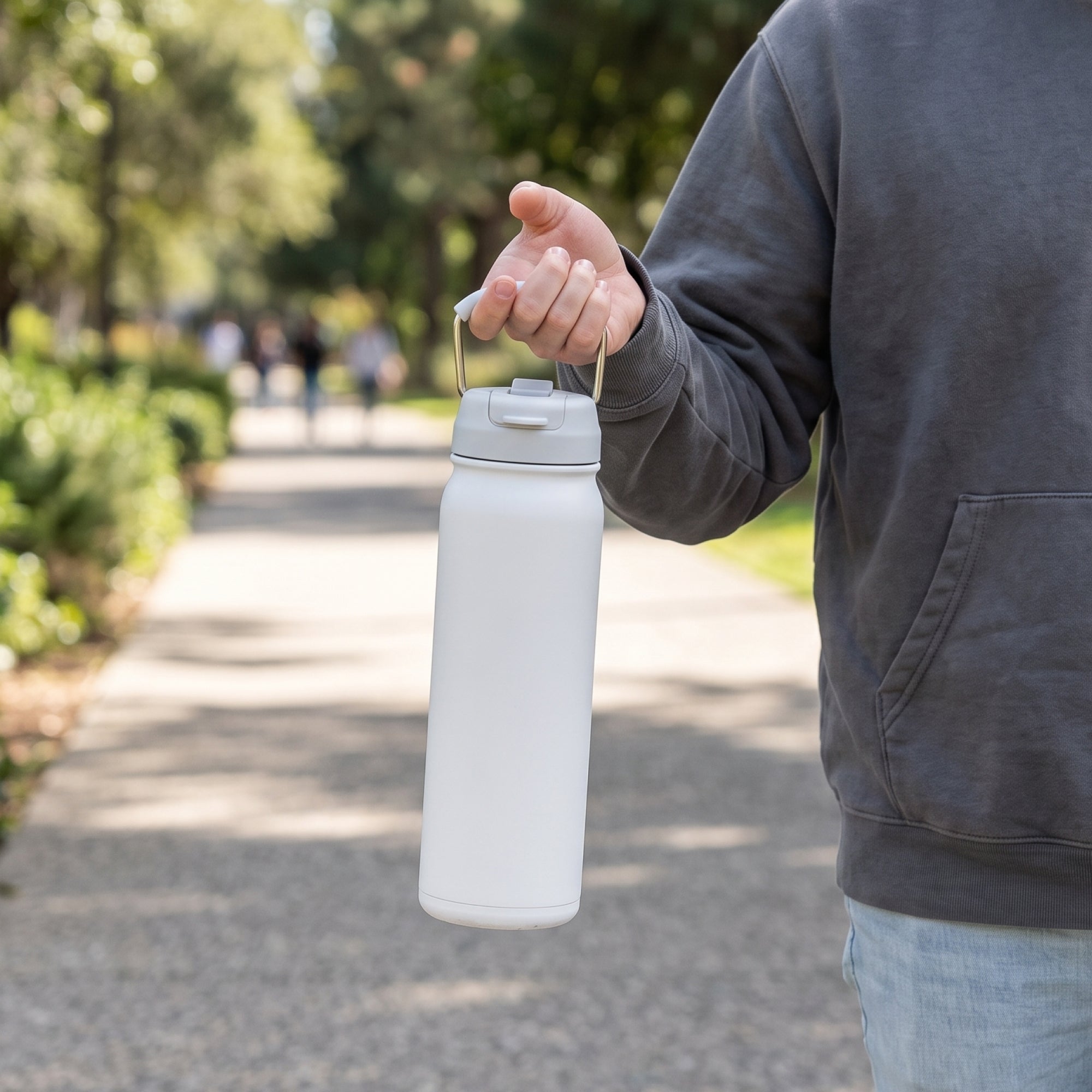 24oz White Triple Option Bottle