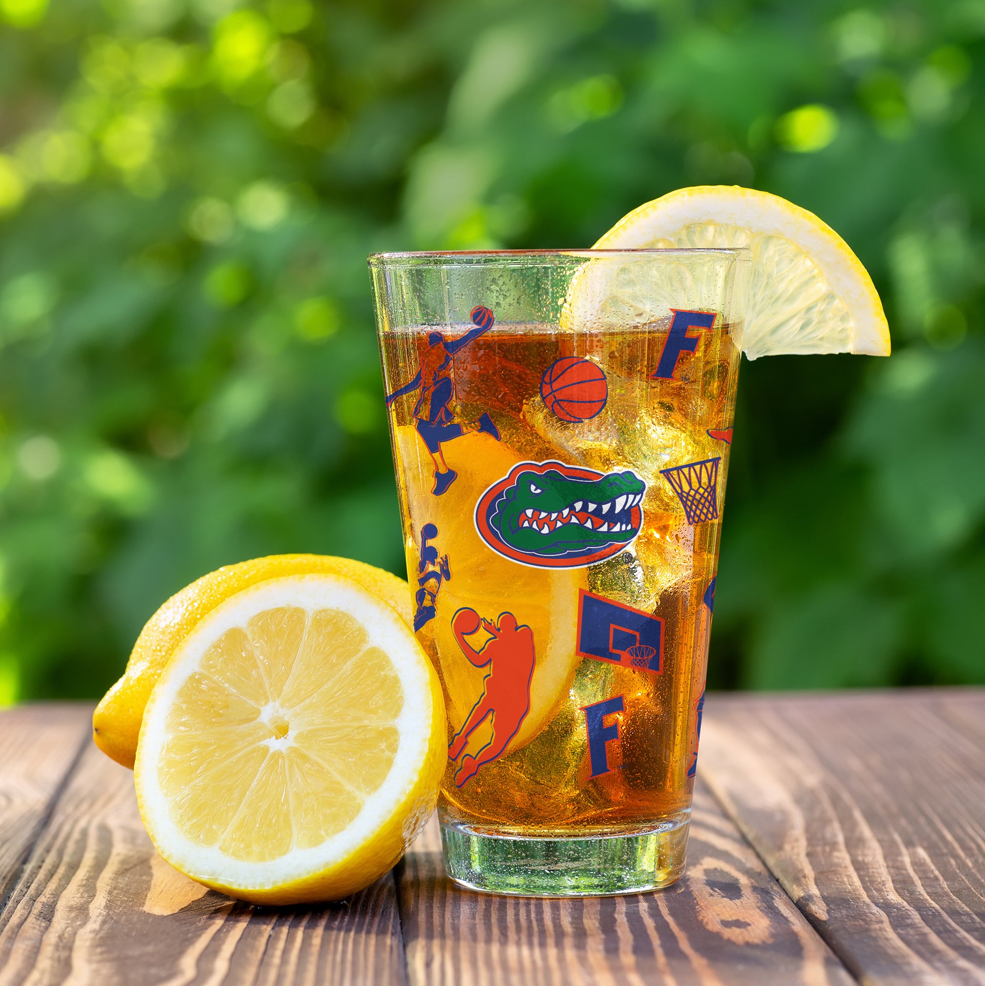 Set of 2 Florida Gators Basketball Sketch 16oz Pints