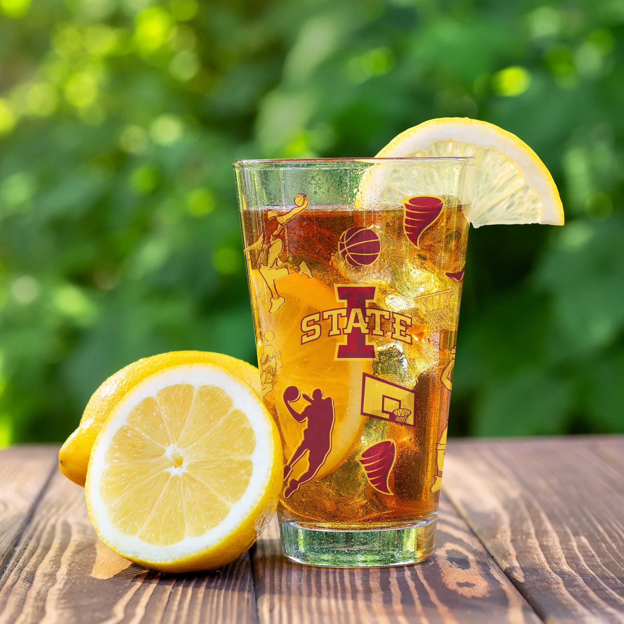 Set of 2 Iowa State Cyclones Basketball Sketch 16oz Pints