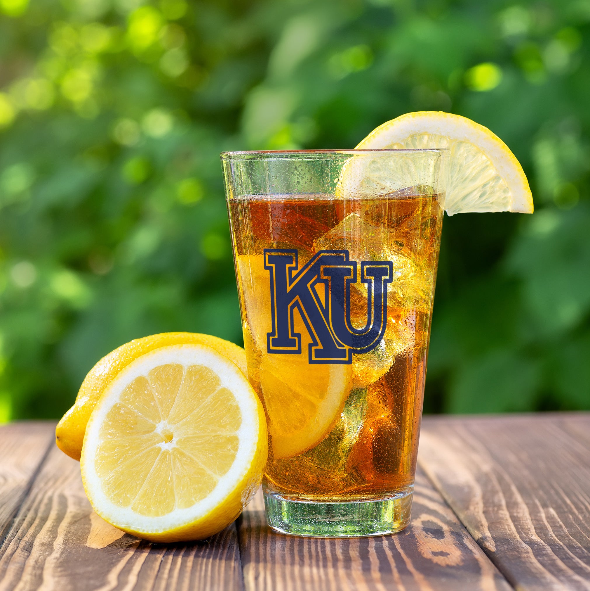 Set of 2 Kansas Jayhawks College Vault Sketch 16oz Pints